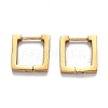 304 Stainless Steel Square Huggie Hoop Earrings STAS-J033-09A-G-2