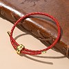 Leather Braided Cord Bracelets BJEW-G675-06G-15-8