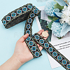 Polyester Ethnic Style Flower Embroidery Lace Ribbon OCOR-WH0067-48C-3