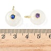 Natural Quartz Crystal Flat Round Pendants G-H318-01G-12-3