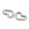Rhodium Plated 925 Sterling Silver Spring Gate Rings STER-K173-17P-2
