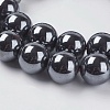 AAA Grade Black Non-Magnetic Synthetic Hematite Round  Beads Strands X-G-H1069-1-3