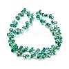 Electroplate Transparent Glass Beads Strands X-EGLA-P052-01A-AB06-2
