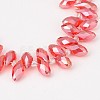 Electroplate Glass Beads Strands X-EGLA-J068-AB02-1