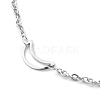 304 Stainless Steel Cable Chain Anklets X-AJEW-H104-05P-2
