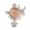 Brass Micro Pave Cubic Zirconia Pendants KK-U035-31P-2