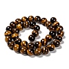 Natural Tiger Eye Round Bead Strands X-G-P072-33-10mm-2