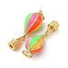 Brass Enamel Pendants KK-Q098-06G-2