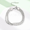 304 Stainless Steel Beads Multi-strand Bracelets BJEW-K287-01P-2