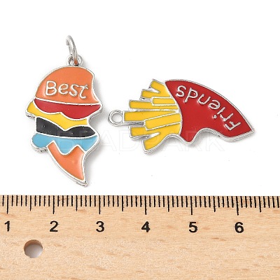 Alloy Enamel Split Pendants FIND-H047-05P-02-1