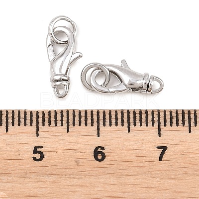 Brass Lobster Claw Clasps KK-H287-08A-P-1