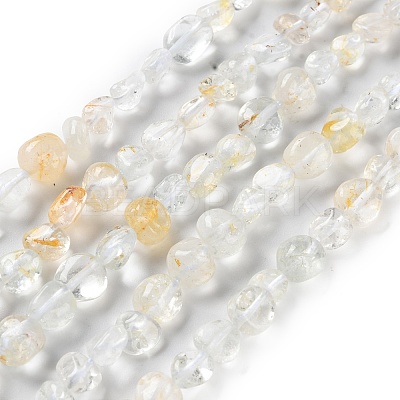 Natural Topaz Crystal Beads Strands G-P497-01C-66-1