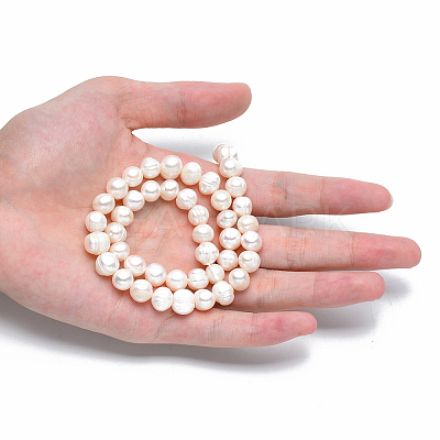 Natural Cultured Freshwater Pearl Beads Strands PEAR-L001-A-08-1