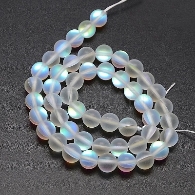 Synthetic Moonstone Beads Strands X-G-F142-6mm-01-1