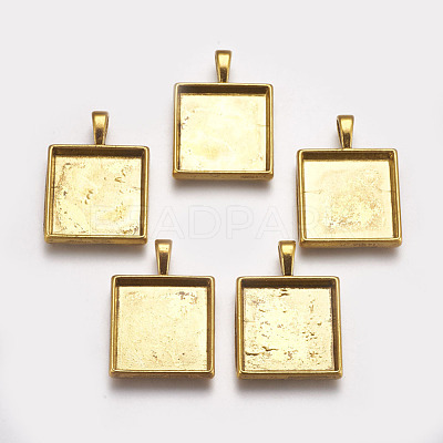 Tibetan Style Pendant Cabochon Settings X-TIBEP-A123359-AG-FF-1