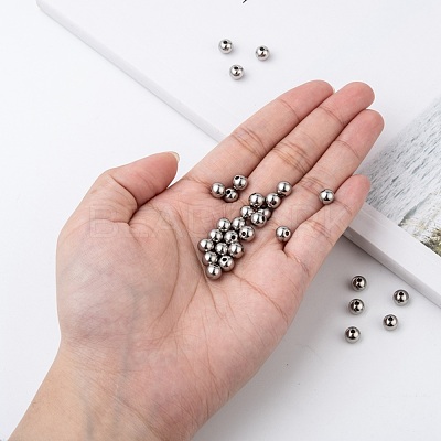Tarnish Resistant 201 Stainless Steel Beads STAS-R033-6mm-1