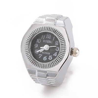 201 Stainless Steel Stretch Watchband Finger Ring Watches WACH-G018-03P-03-1