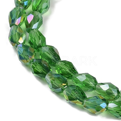 Transparent Electroplate Glass Beads Strands EGLA-N013-T8mm-B14-1