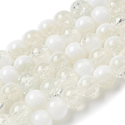 Crackle Glass Beads Strands GLAA-U001-8mm-07-1