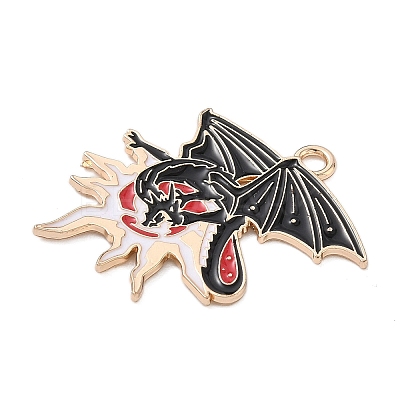 Alloy Enamel Pendants ENAM-P258-05E-G-1