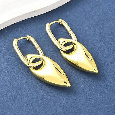 Horse Eye Brass Hoop Earrings for Women EJEW-U057-06D-01G-1