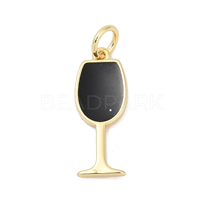 Brass Enamel Pendants KK-U062-02B-04-1