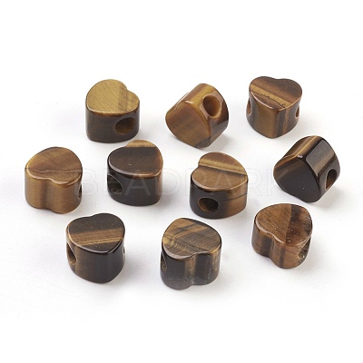 Natural Tiger Eye European Beads G-F580-C05-1