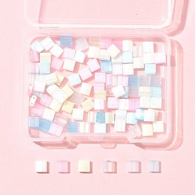 100Pcs 10 Styles 2-Hole Glass Seed Beads SEED-FS0001-45-1