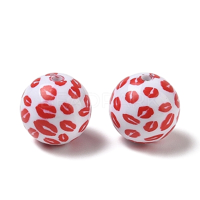 Printed Opaque Acrylic Beads AC-CBA6329-02B-01-1