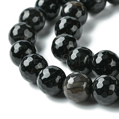 Natural Onyx Round Beads Strand G-L084-12mm-28-1