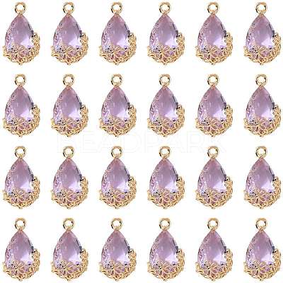 Transparent Glass Pendants GLAA-FZ0001-02I-1