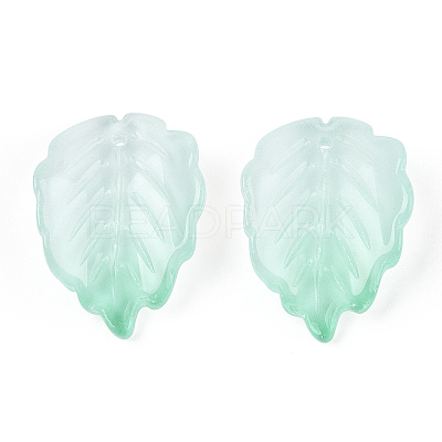 Baking Paint Transparent Glass Petal Beads DGLA-N004-05-1