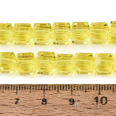 Transparent Glass Beads Strands GLAA-R041-8x8mm-A01-1