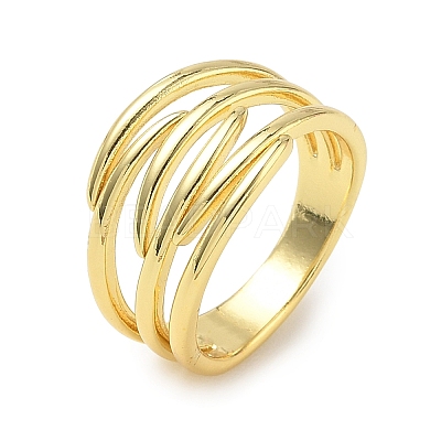 Brass Finger Rings for Women RJEW-K261-07B-G-1