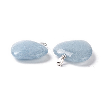 Natural White Jade Pendants X-G-G956-B38-FF-1