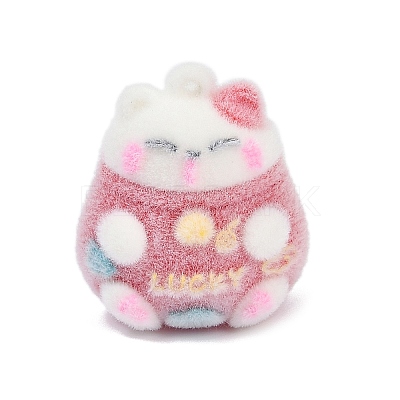 Flocky Resin Pendants RESI-S017-01A-1