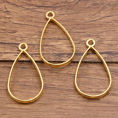 Alloy Open Back Bezel Pendants FIND-WH0191-47G-1