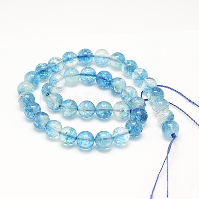 Dyed Round Natural Crackle Quartz Beads Strands G-K084-4mm-03A-1
