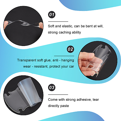 AHADEMAKER 2 Sets 2 Style Transparent PVC Anti-Collision Bumper Guard DIY-GA0004-03-1