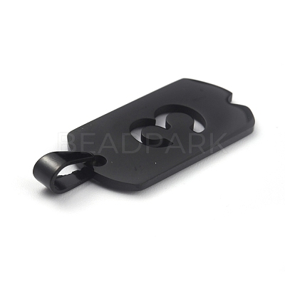 Ion Plating(IP) 304 Stainless Steel Pendants STAS-O127-E03-1