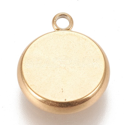 Ion Plating(IP) 304 Stainless Steel Pendant Cabochon Settings STAS-K202-03D-G-1