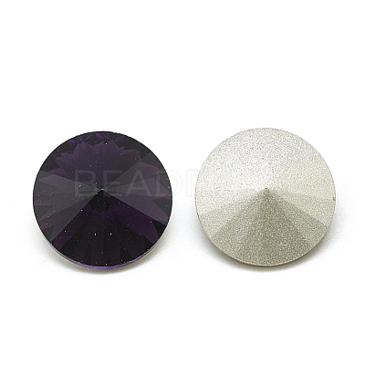 Pointed Back Glass Rhinestone Cabochons RGLA-T086-12mm-16-1