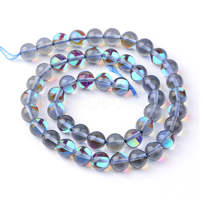 Synthetic Moonstone Beads Strands X-G-R375-8mm-B03-1