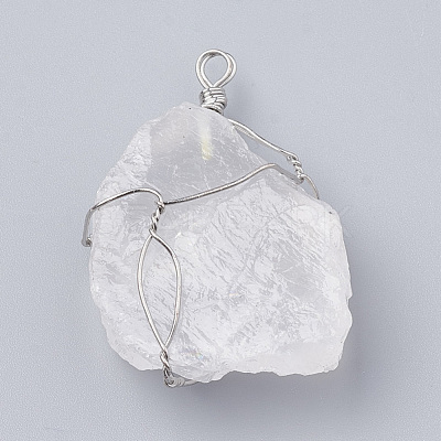 Natural Quartz Crystal Pendants G-Q993-05-1