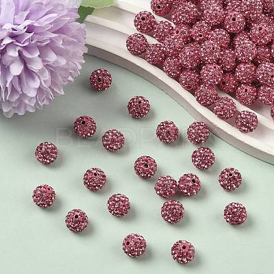 Polymer Clay Rhinestone Beads RB-C1438-10mm-A23-1