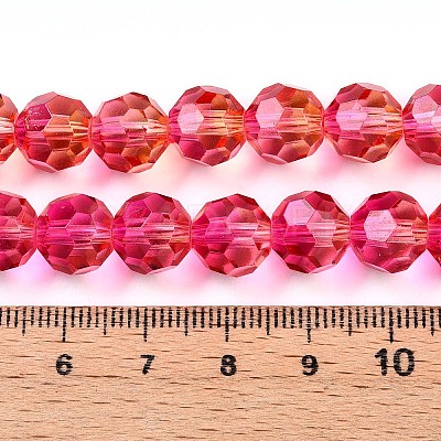 Baking Paint Transparent Glass Beads X1-DGLA-A035-T10mm-A02-1