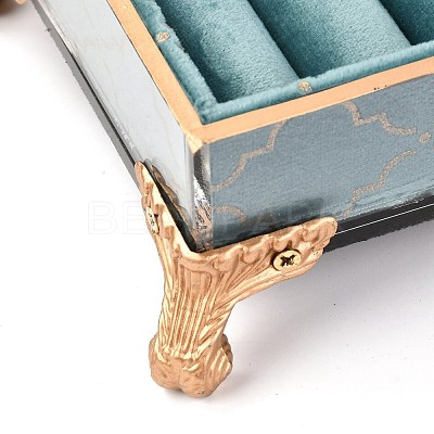 Flannelette & Wooden Rectangle Jewelry Displays Stand ODIS-A010-13-1
