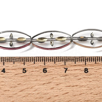Electroplated Transparent Glass Beads Strands GL-CBA98F0-08A-1