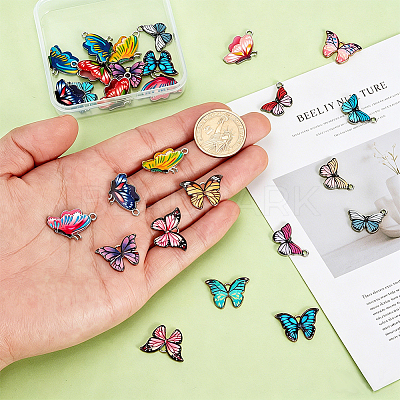 Printed Alloy Enamel Big Pendants PALLOY-PH0013-41-1