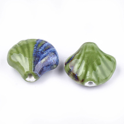 Handmade Porcelain Beads X-PORC-S498-36E-1